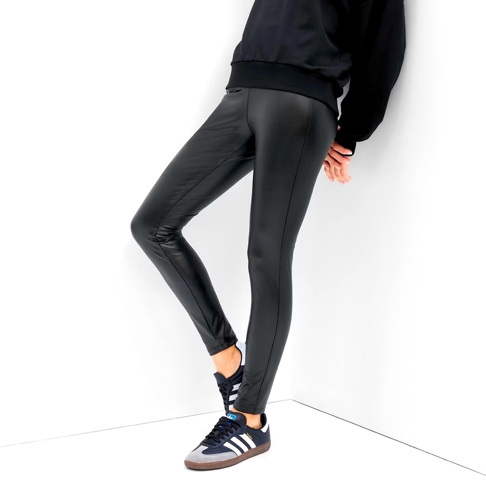Vegan-Leather Ponte Leggings Sz XL NWT